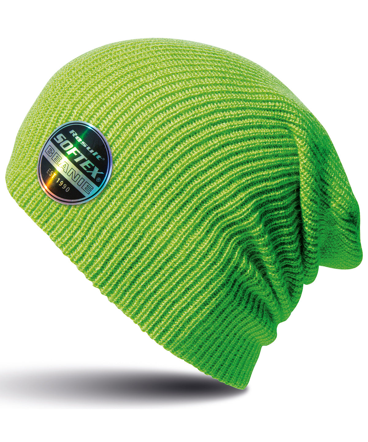 Result Core RC31X Softex Beanie - Lime, Oversized Slouch/Cuff Style, One Size