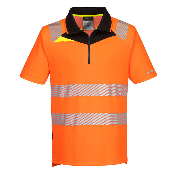 DX4 Hi-Vis Zip Polo Shirt S/S - DX412