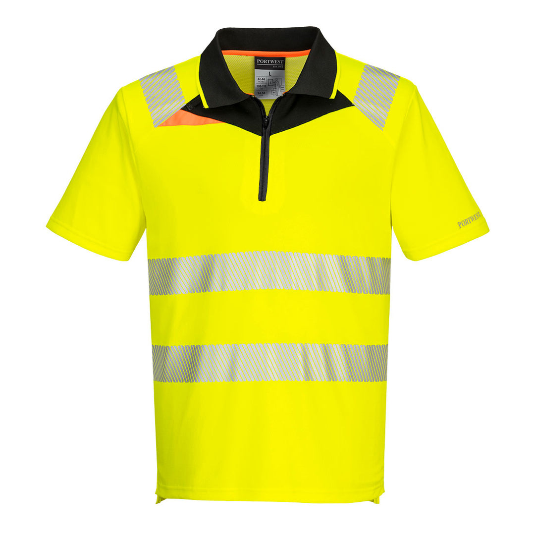 DX4 Hi-Vis Zip Polo Shirt S/S - DX412