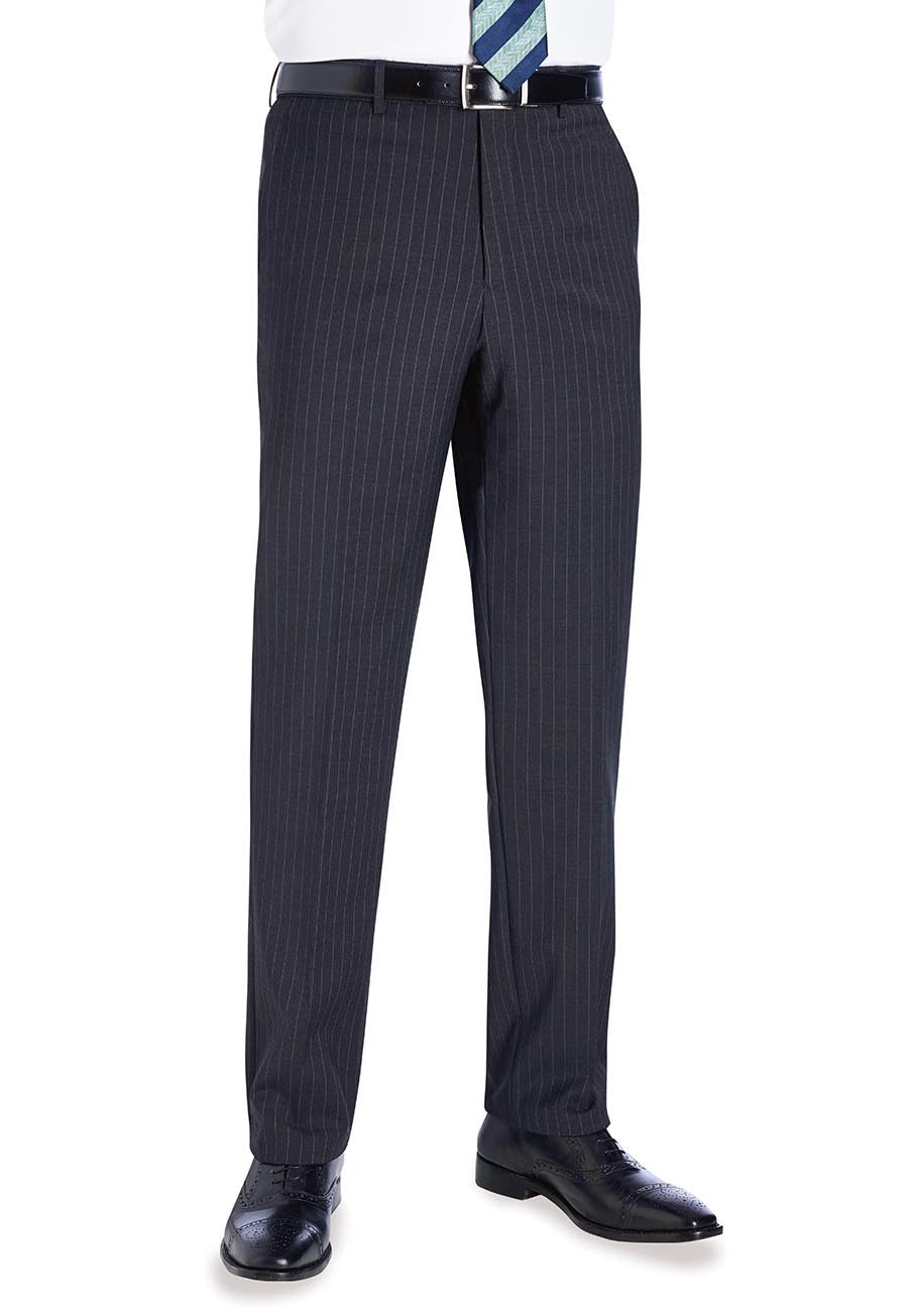 Avalino Tailored Fit Trouser (Charcoal Pinstripe)