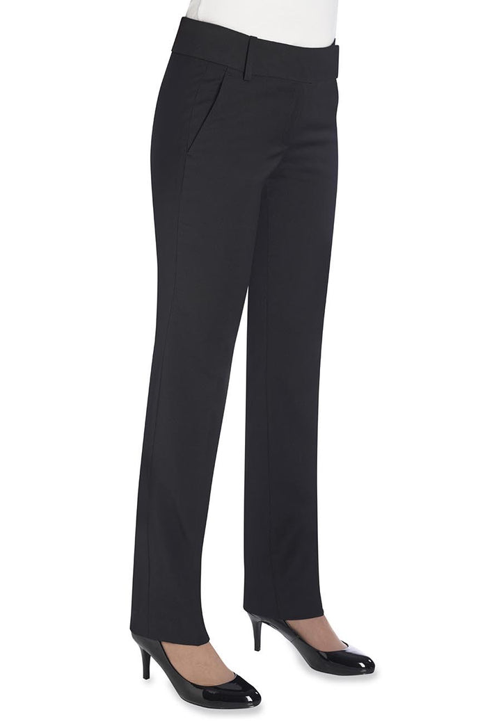 Genoa Tailored Leg Trouser (Black)