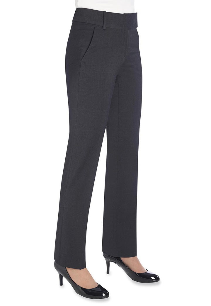 Genoa Tailored Leg Trouser (Charcoal)