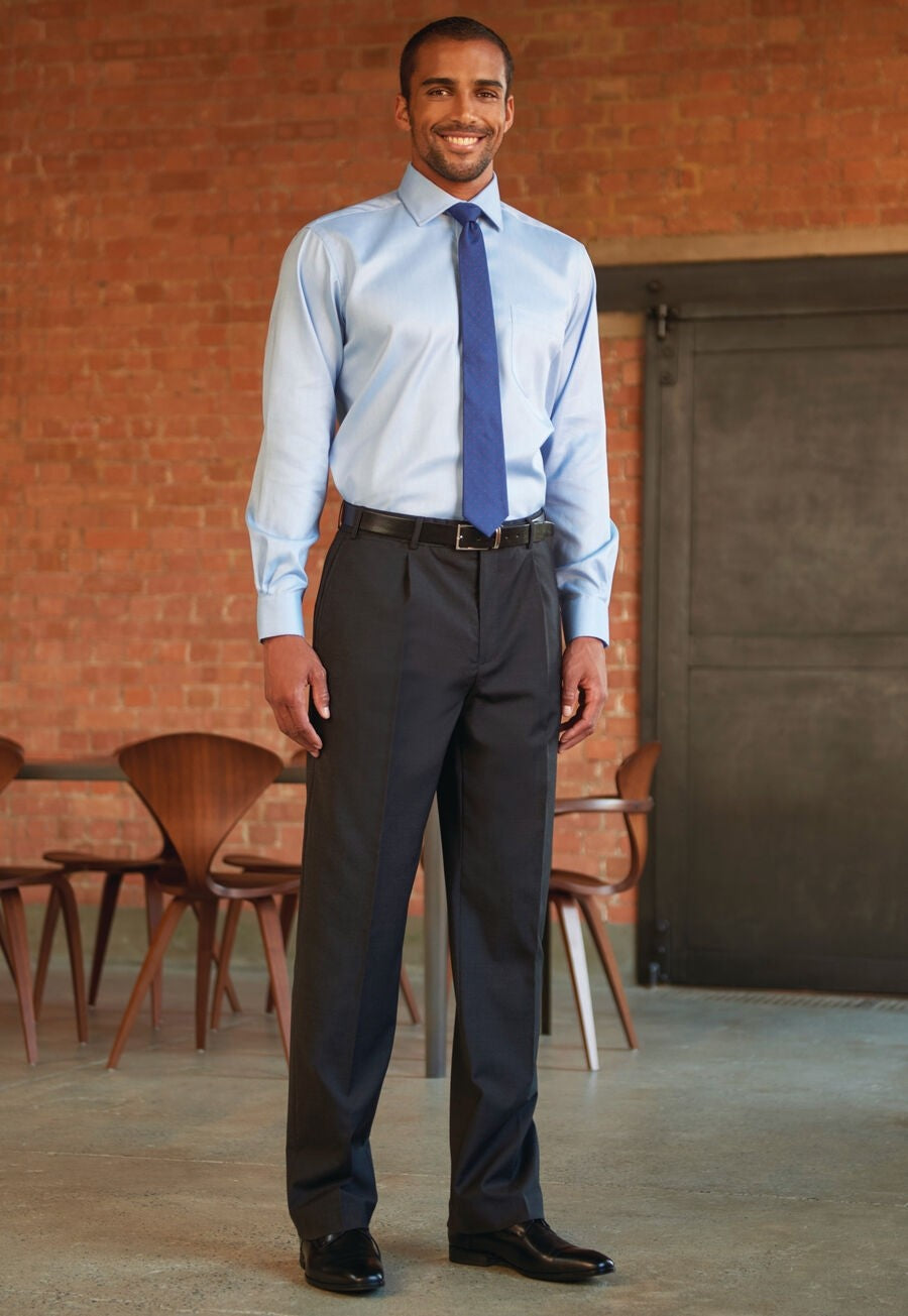Imola Single Pleat Trouser (Charcoal)