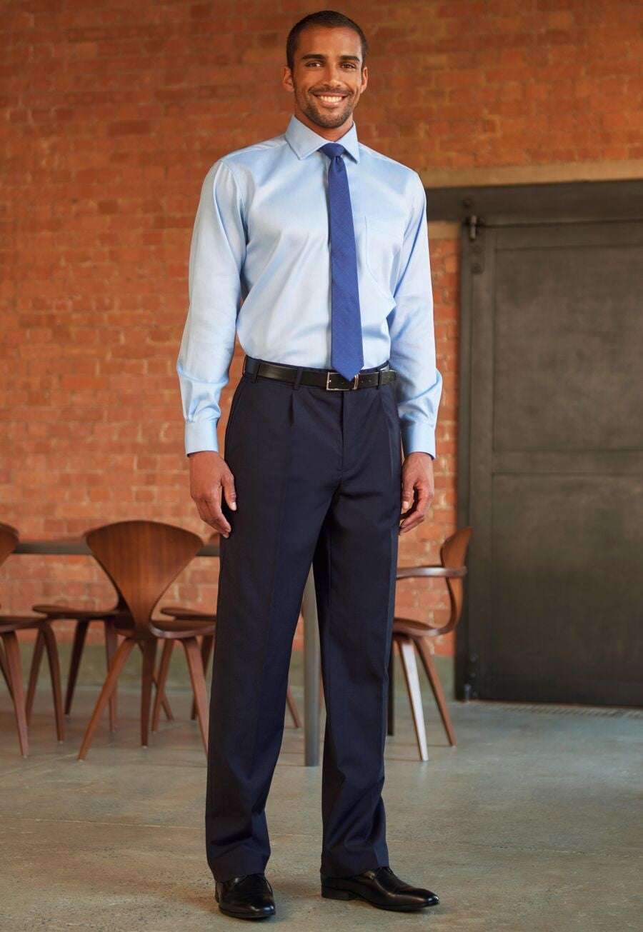 Imola Single Pleat Trouser (Navy)