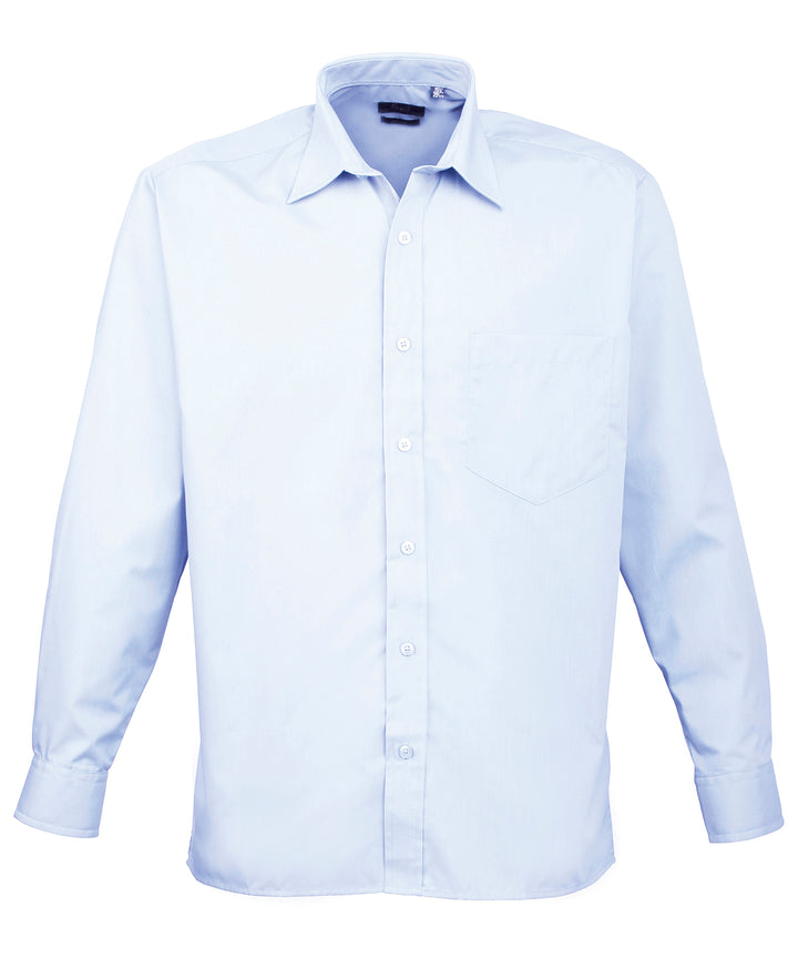 Long sleeve poplin shirt (Blue)