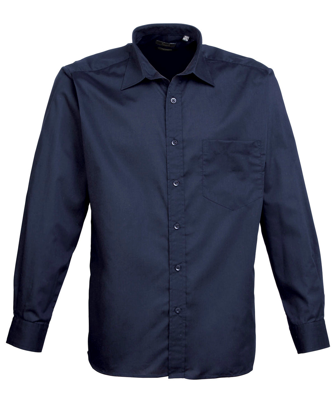 Long sleeve poplin shirt (Blue)
