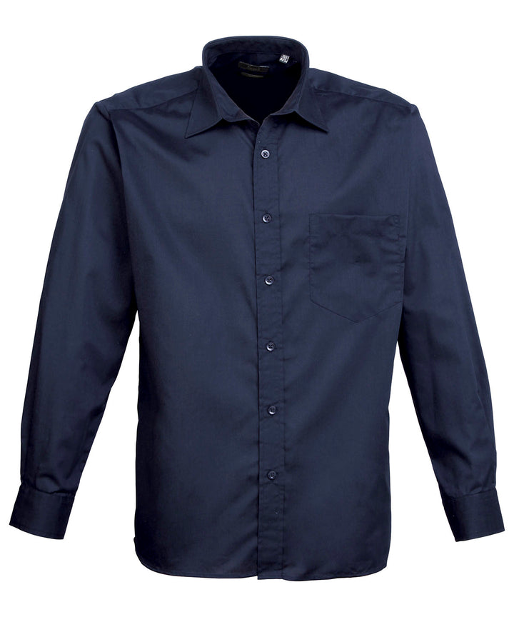 Long sleeve poplin shirt (Blue)