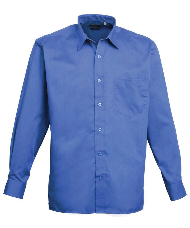 Long sleeve poplin shirt (Blue)