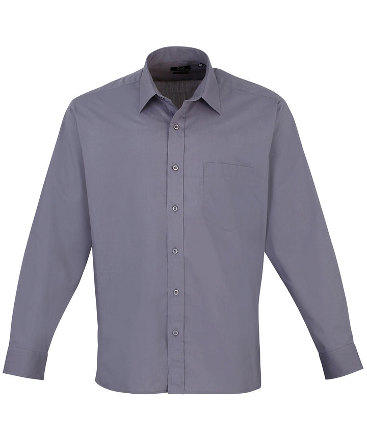 Long sleeve poplin shirt (Grey)