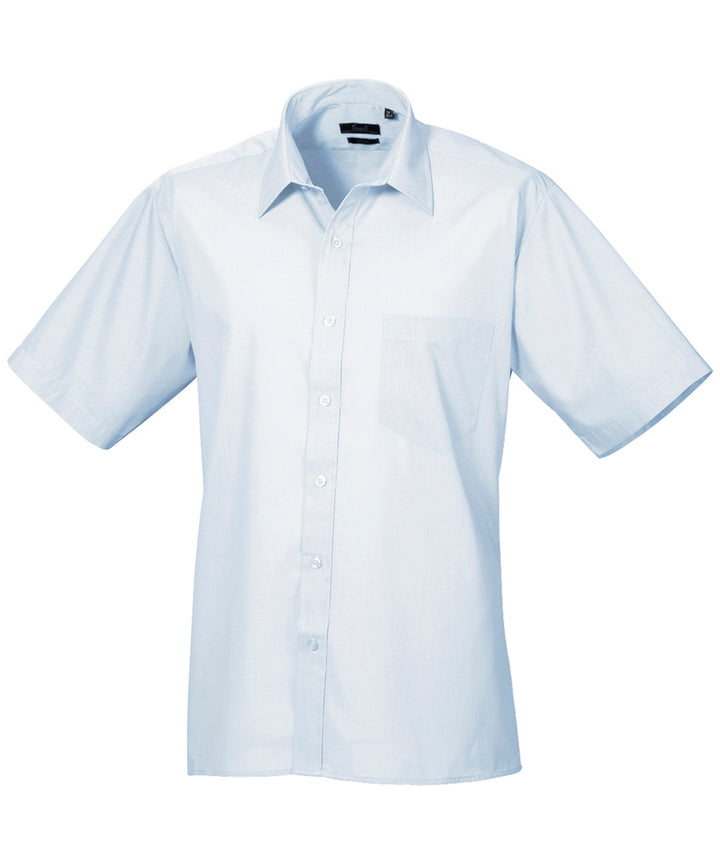 Short sleeve poplin shirt (Blue)