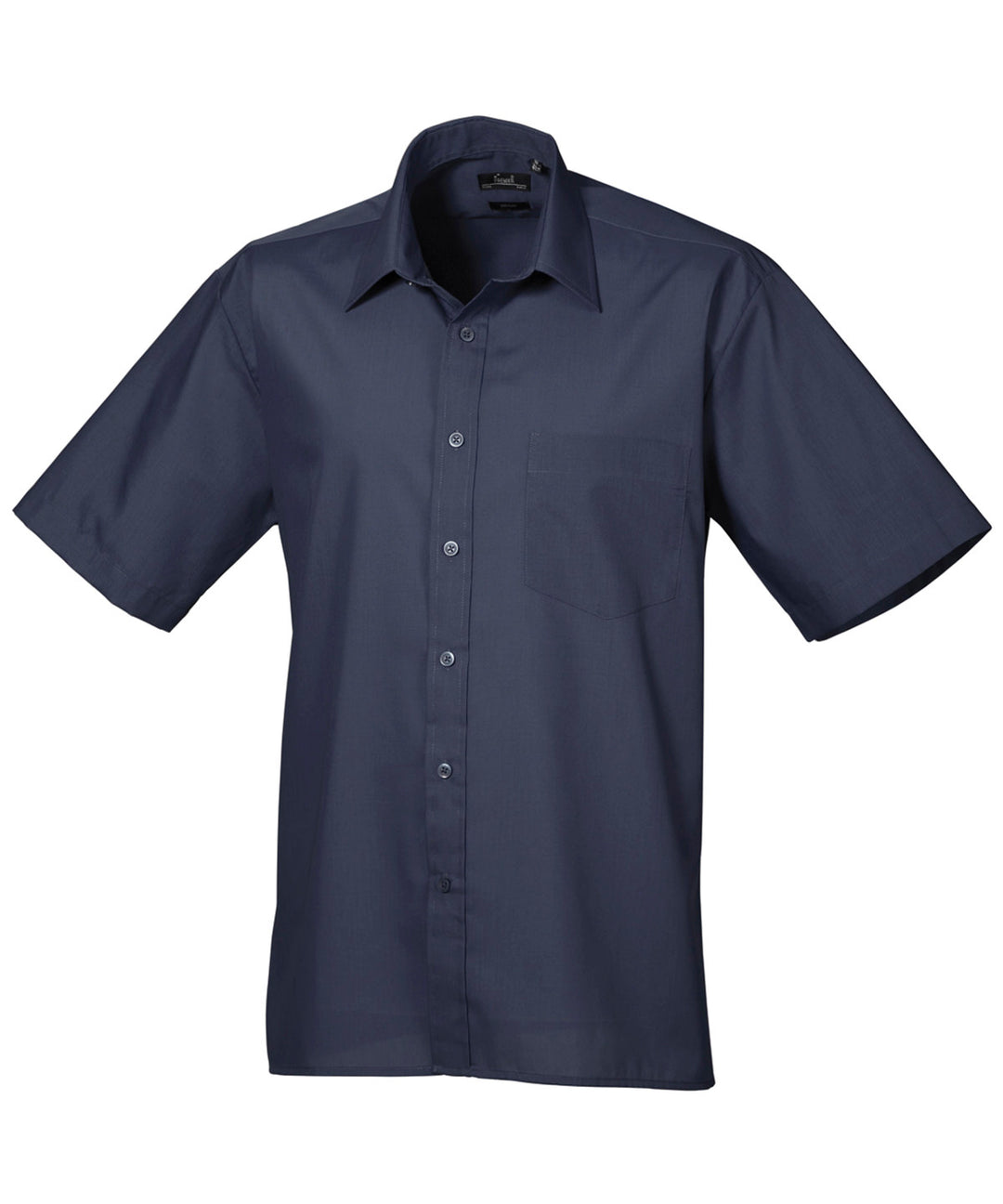 Short sleeve poplin shirt (Blue)
