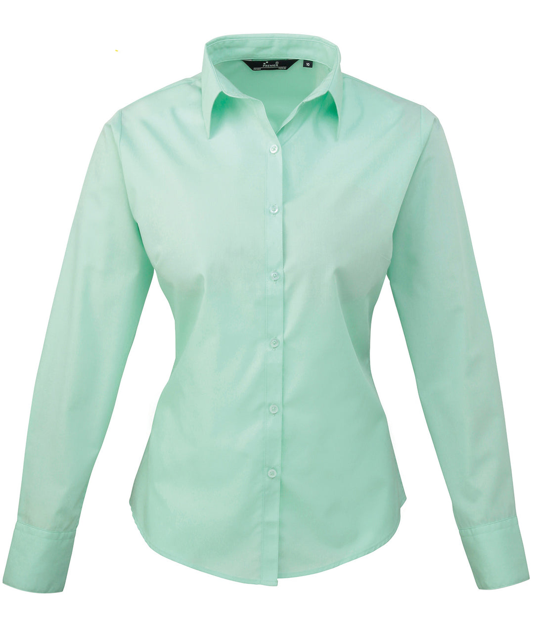 Women's poplin long sleeve blouse (Green)