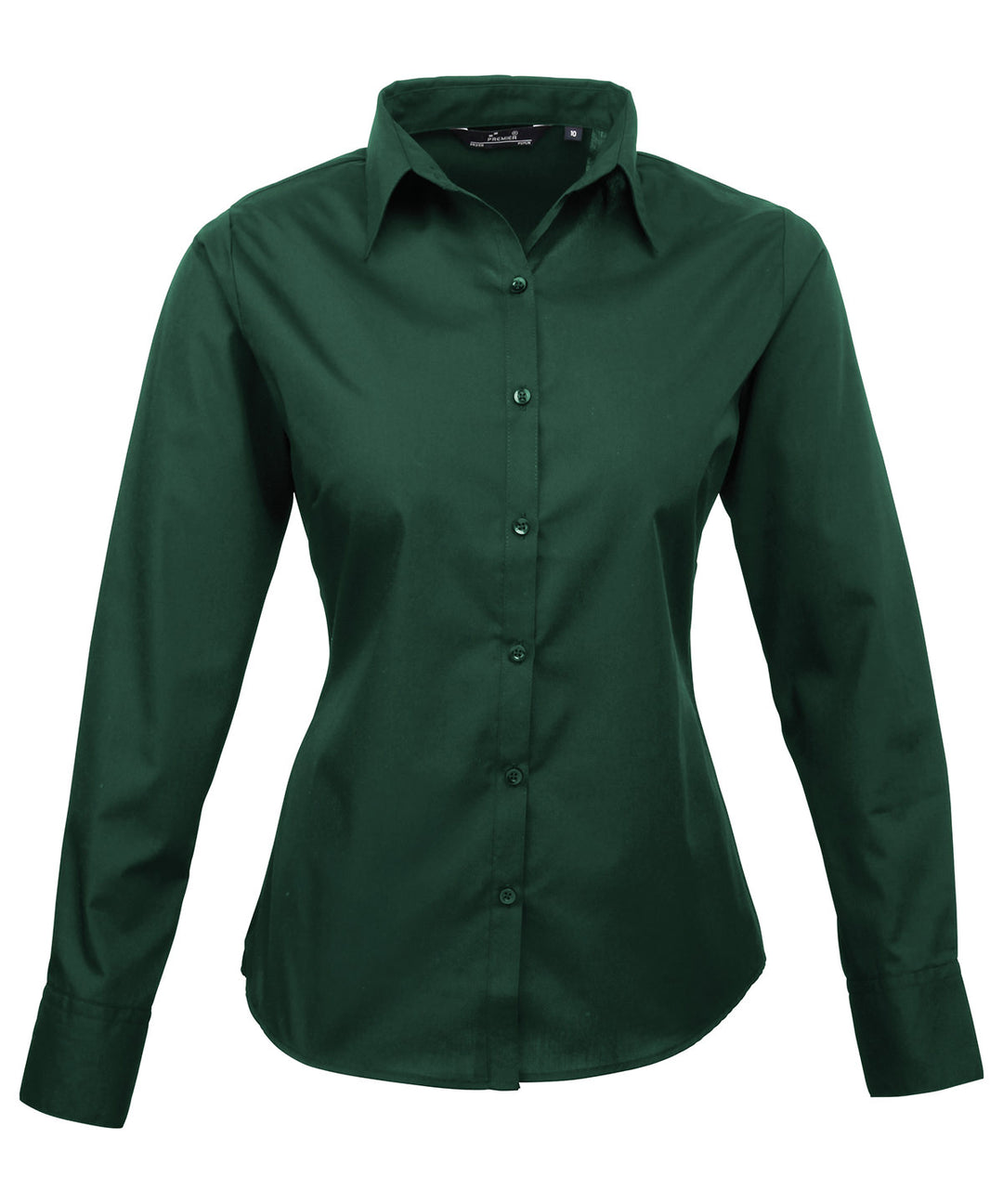 Women's poplin long sleeve blouse (Green)