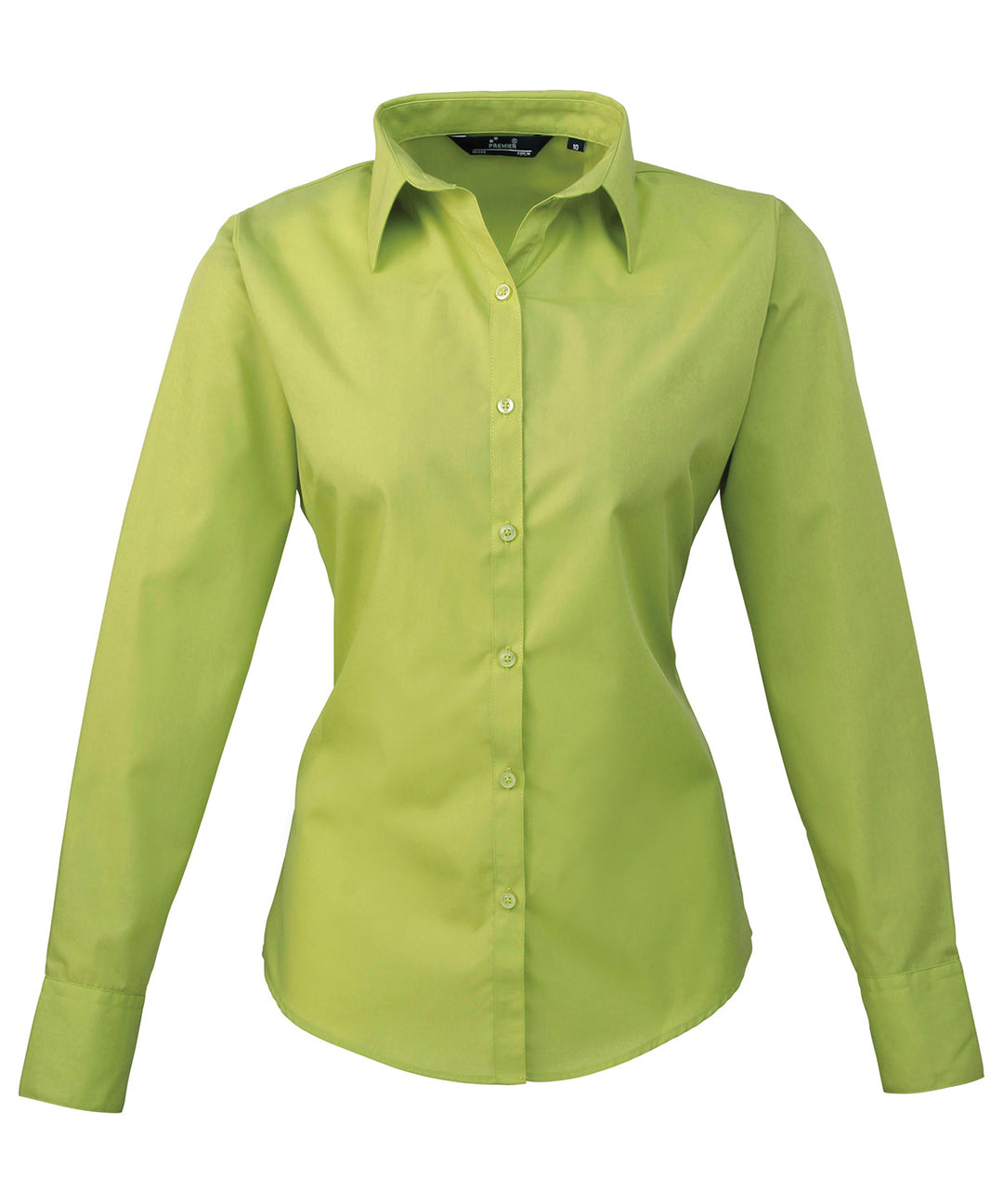 Women's poplin long sleeve blouse (Green)