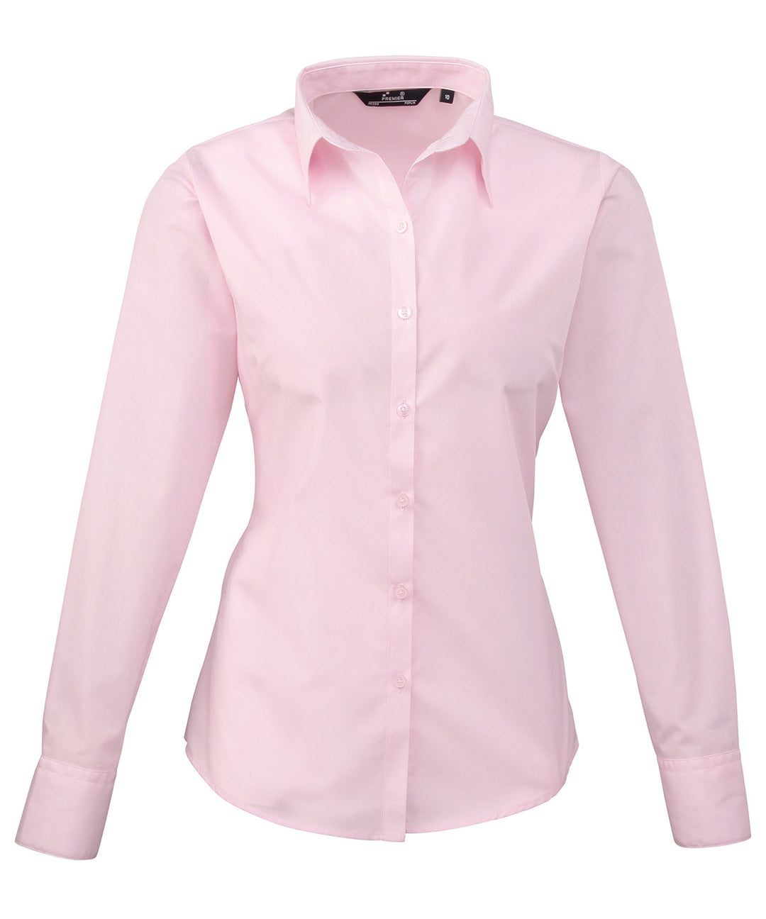 Women's poplin long sleeve blouse (Magenta)