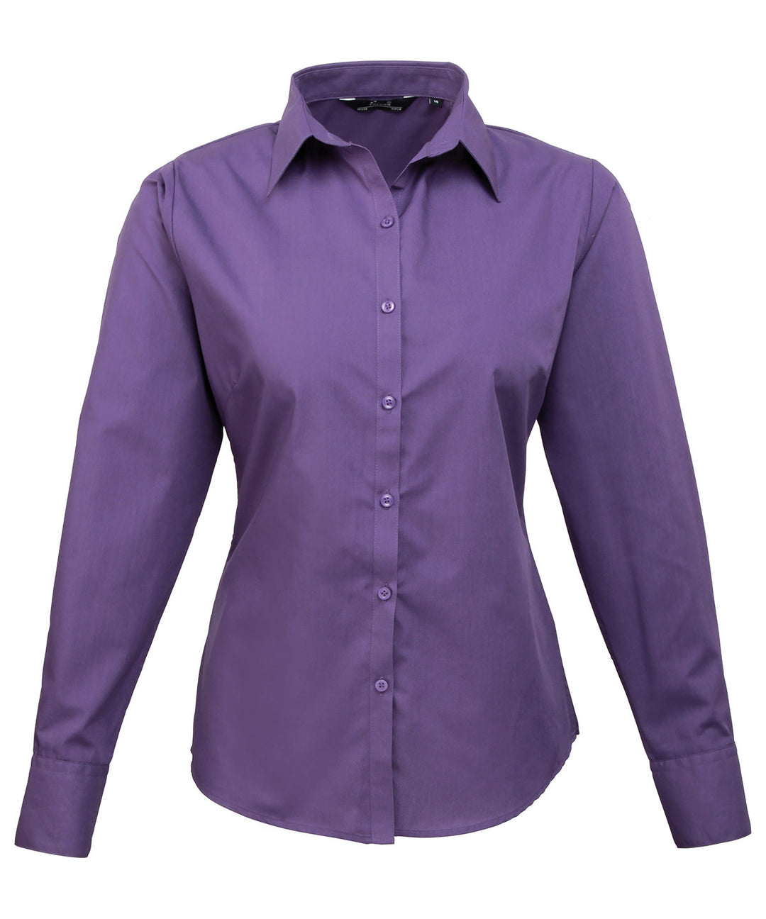 Women's poplin long sleeve blouse (Magenta)