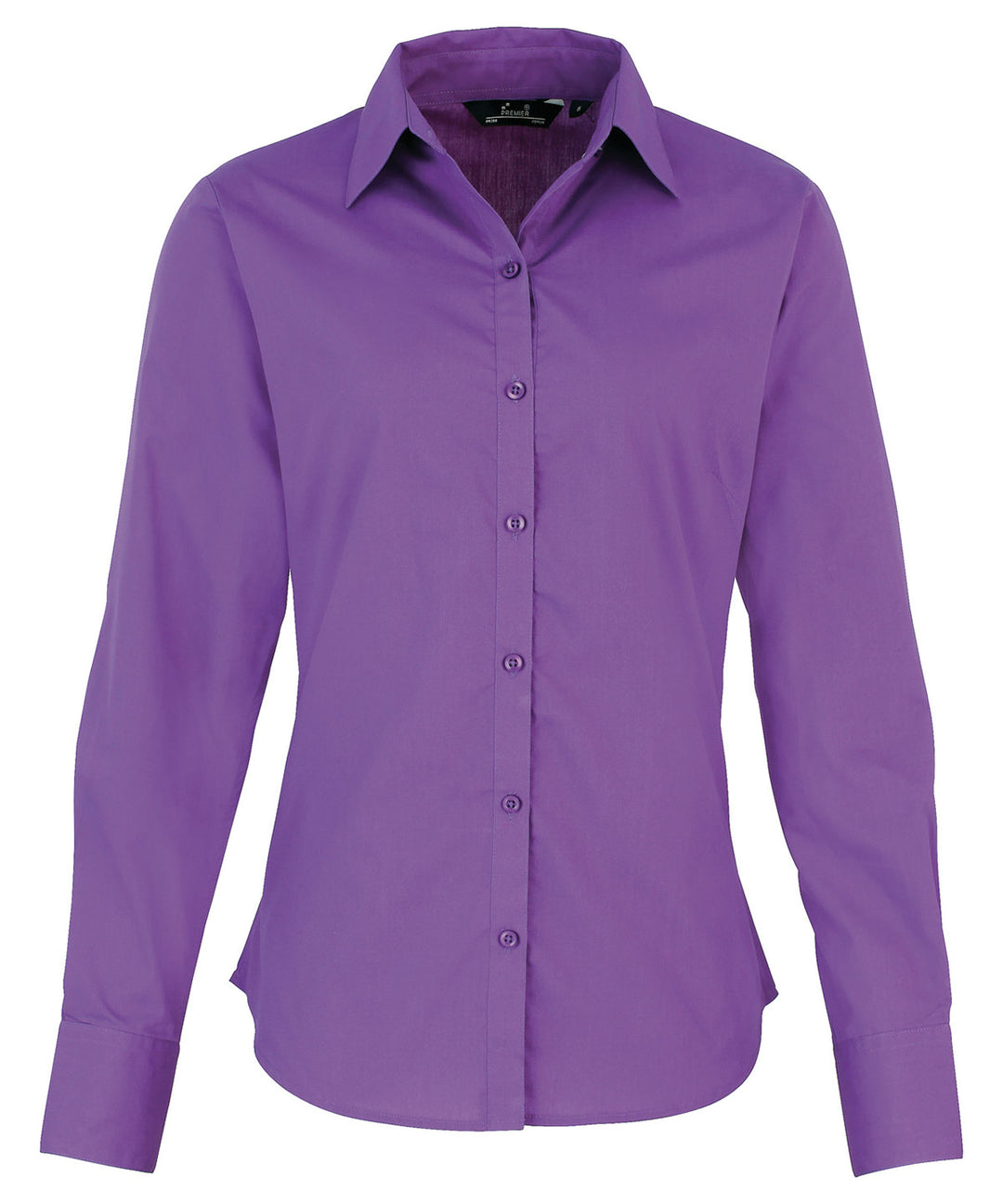 Women's poplin long sleeve blouse (Magenta)