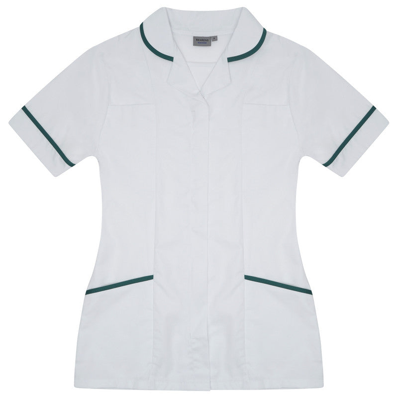 Ladies Tunic P.S (White/Bottle Green)
