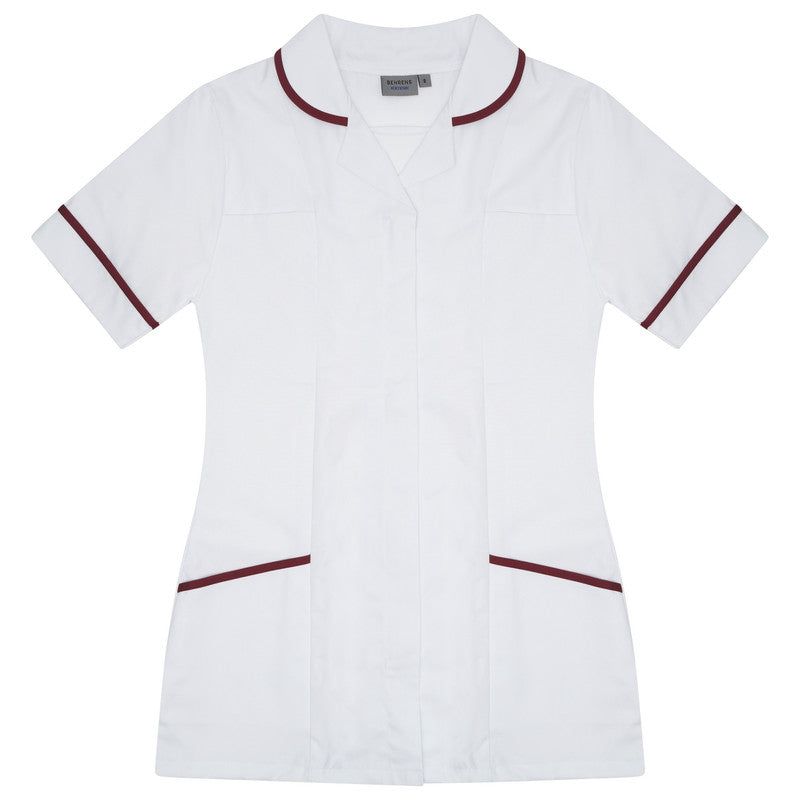 Ladies Tunic P.S (White/Maroon)