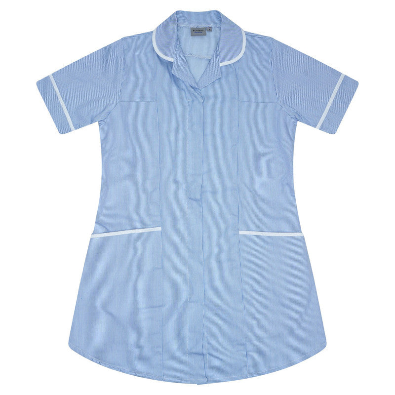 Maternity Tunic (Blue/White Stripe/White Trim)