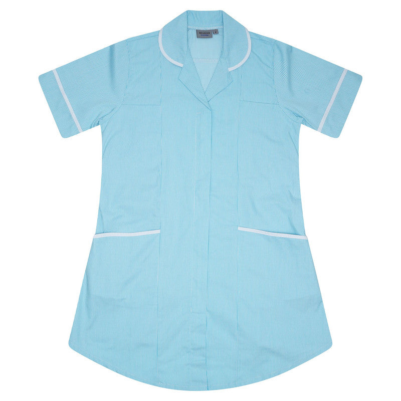Maternity Tunic (Green/White Stripe/White Trim)