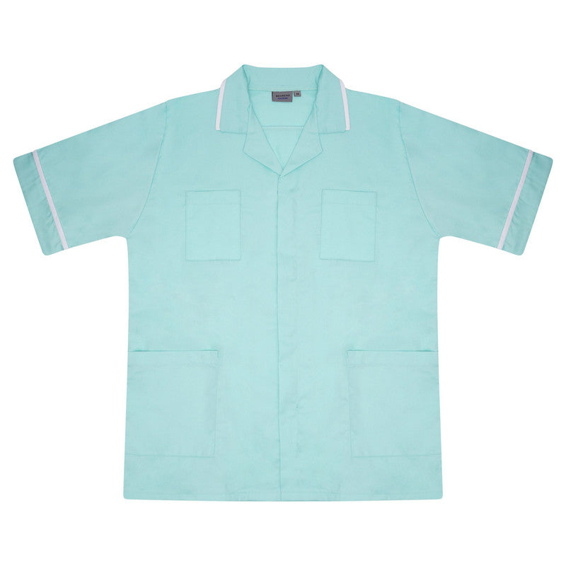 Classic Male Tunic in Eau de nil/White