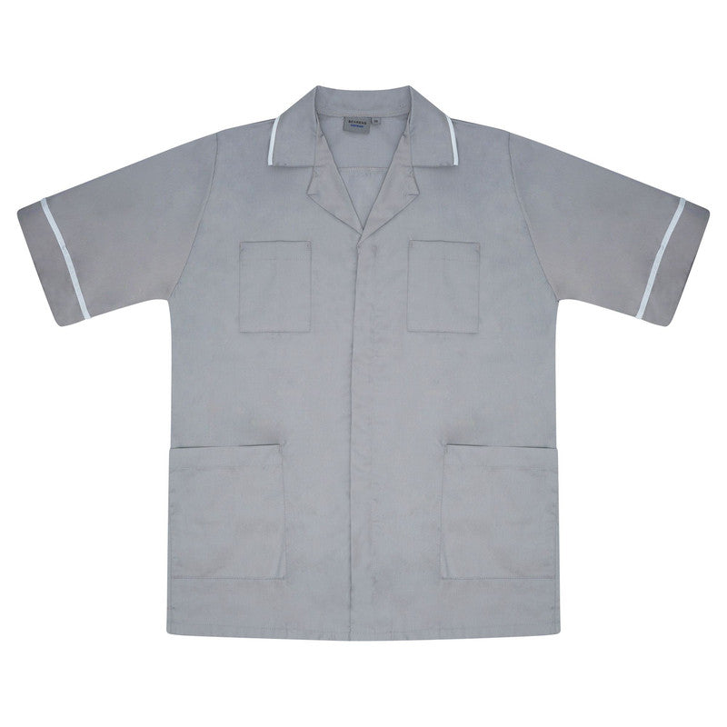 Classic Male Tunic in Grey/White