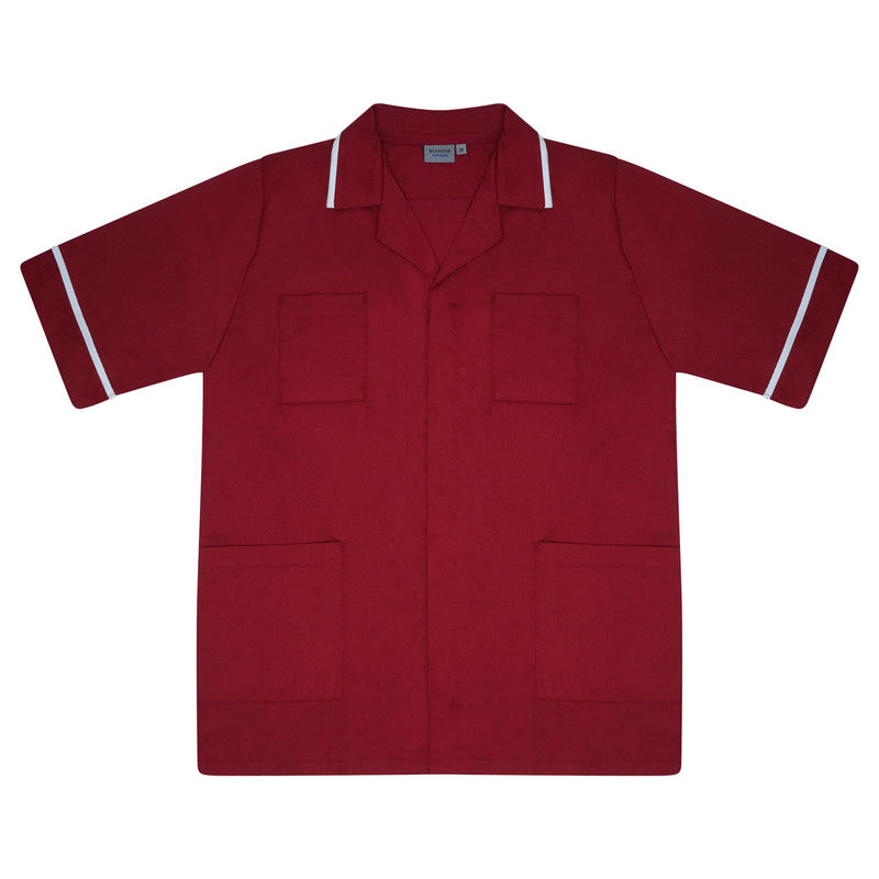 Classic Male Tunic in Maroon/White