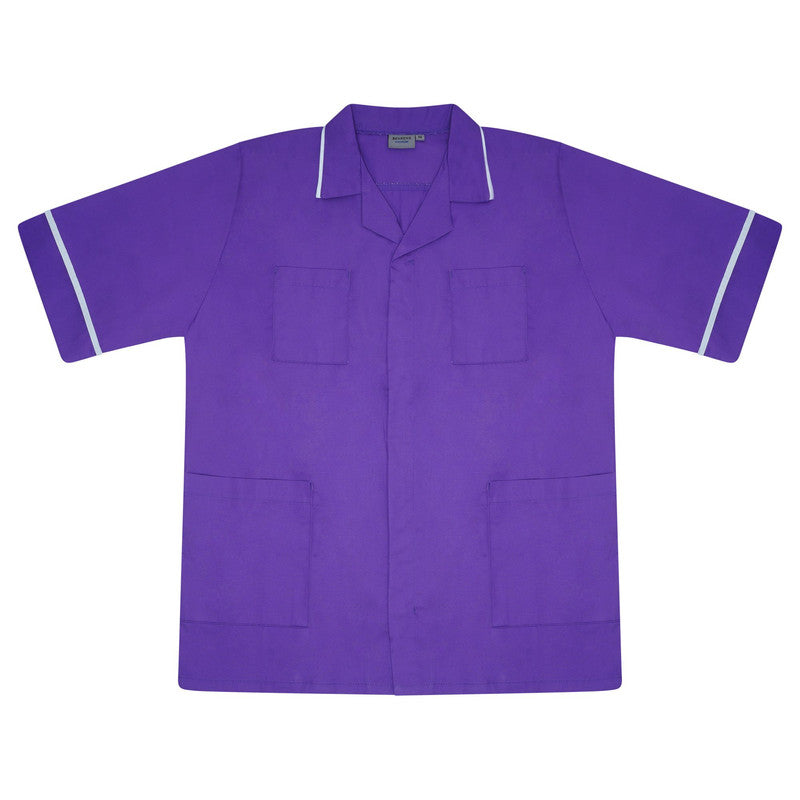 Classic Male Tunic in Purple/White