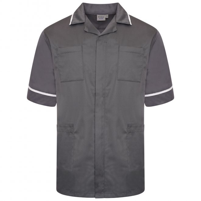 Classic Male Tunic in Storm Grey/White