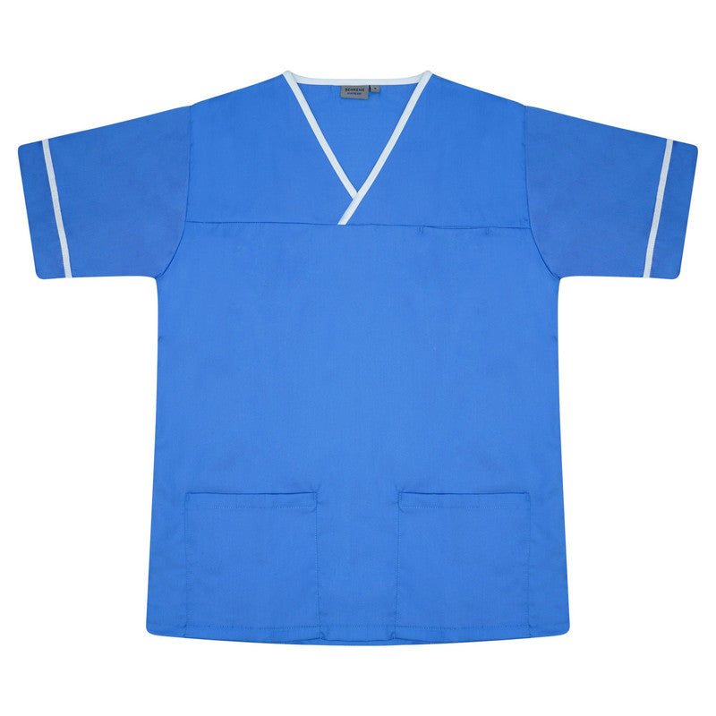 Hospital Blue/White Scrub with Trim