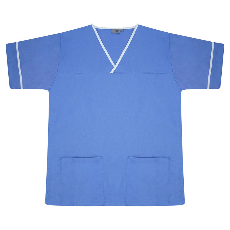 Metro Blue/White Scrub with Trim