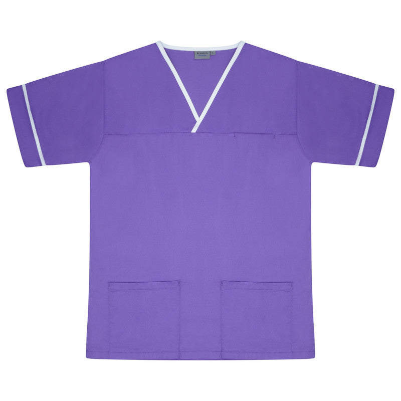 Purple/White Scrub with Trim