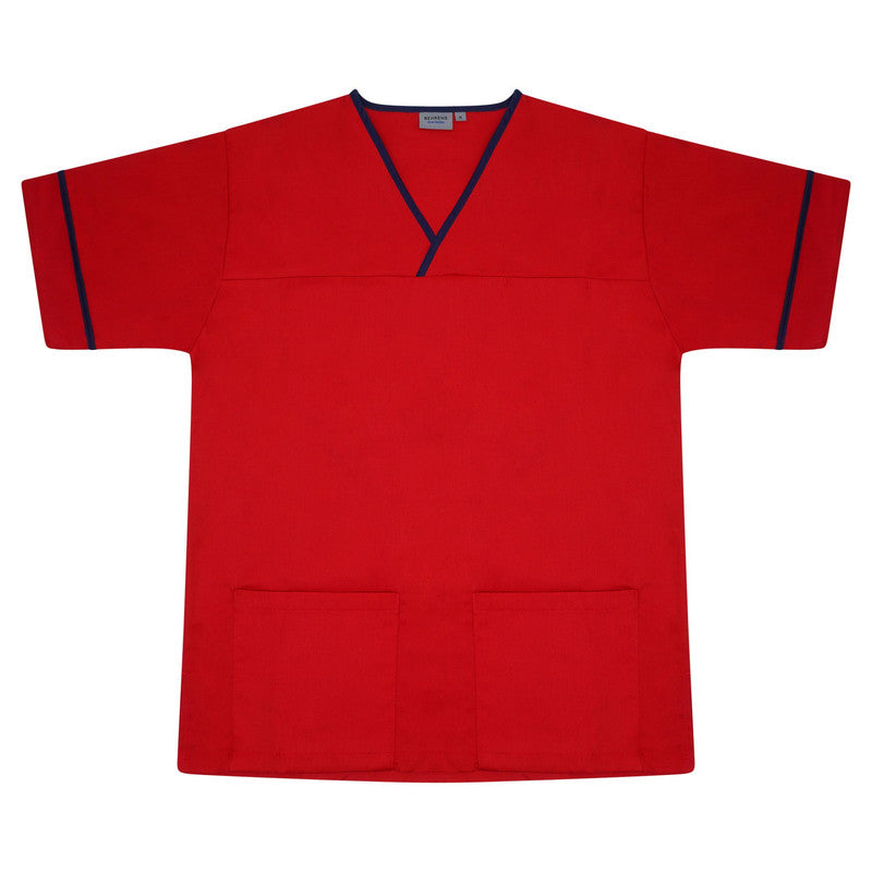 Red/Navy Scrub with Trim