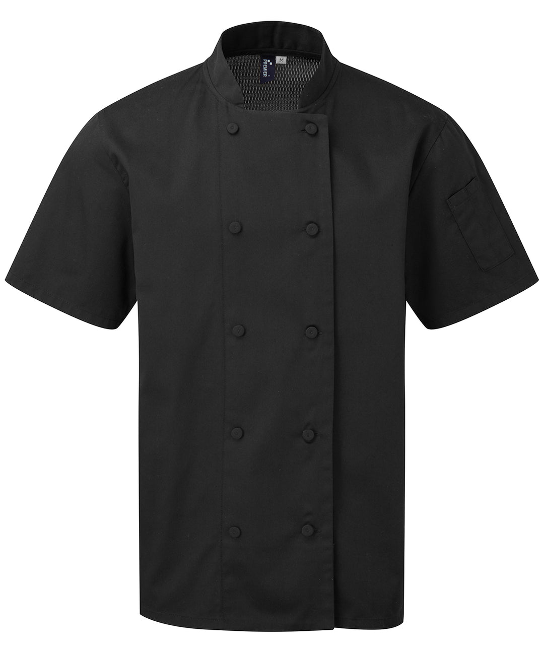 Chef's Coolchecker Short Sleeve Jacket Black