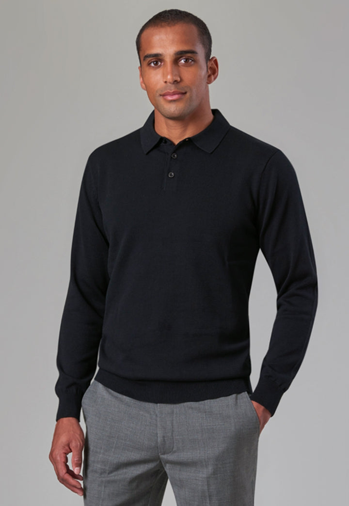 Casper Knit Polo Black