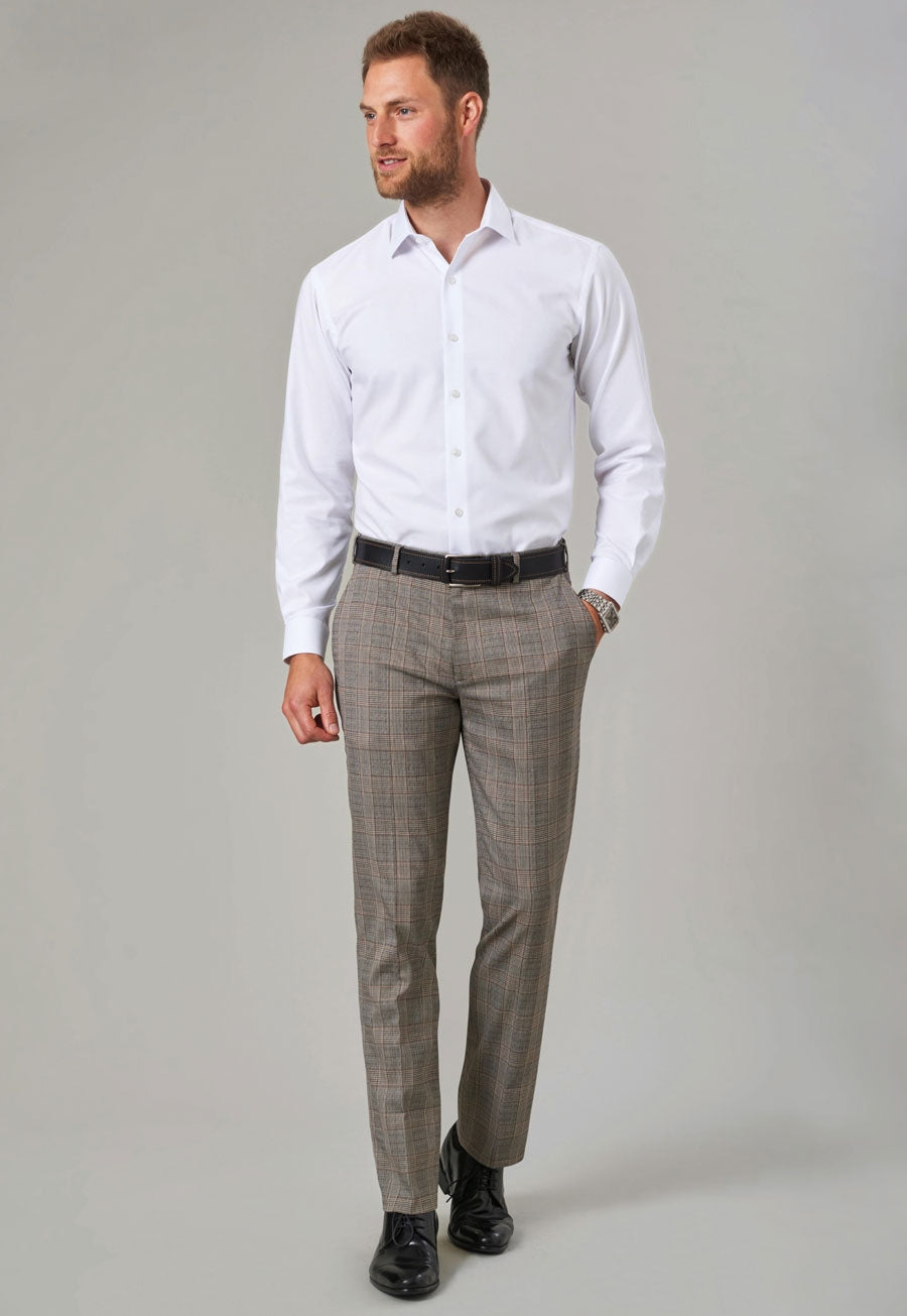 Fabian Check Trouser Grey