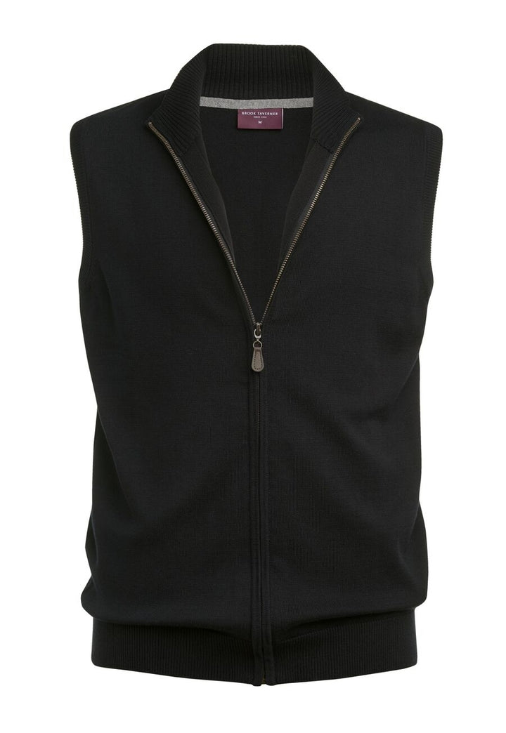 Lincoln Knitted Zip Gilet Black