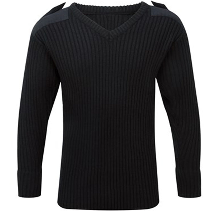 V-Neck Security Jumper Black