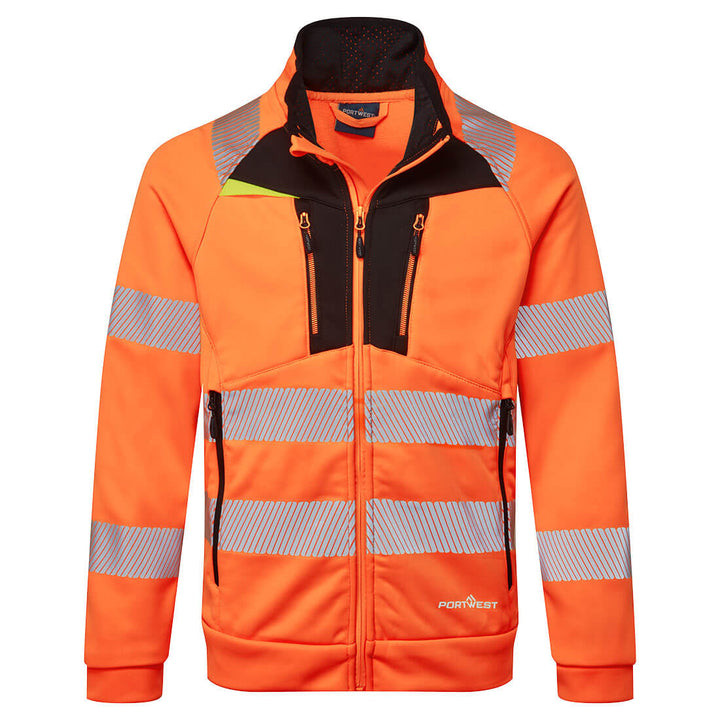 DX4 Hi-Vis Funnel Neck Zipped Sweatshirt - DX477