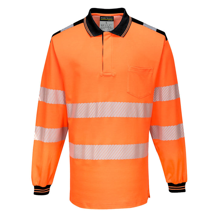 T184 - PW3 Hi-Vis Cotton Comfort Polo Shirt L/S