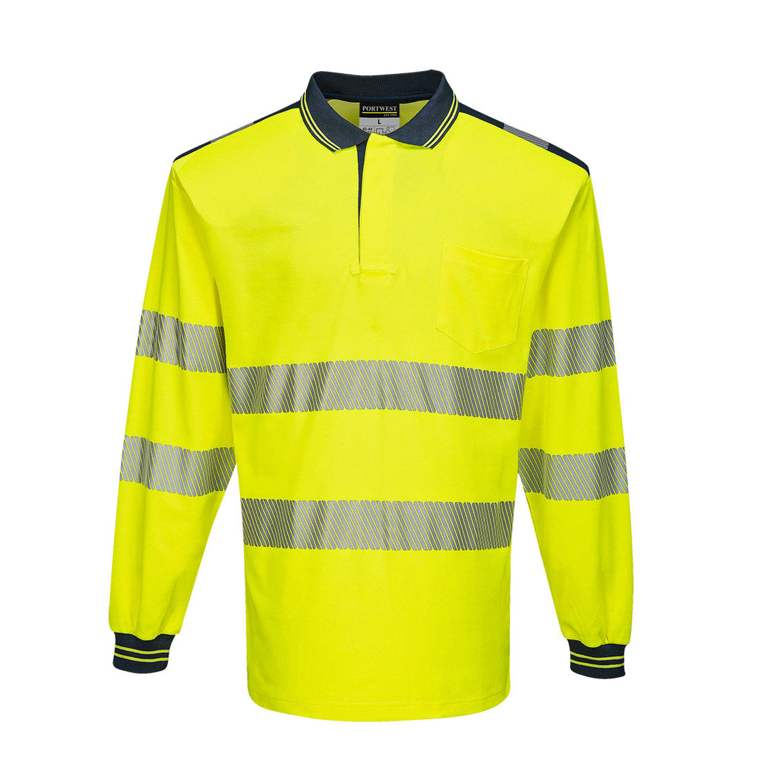 T184 - PW3 Hi-Vis Cotton Comfort Polo Shirt L/S