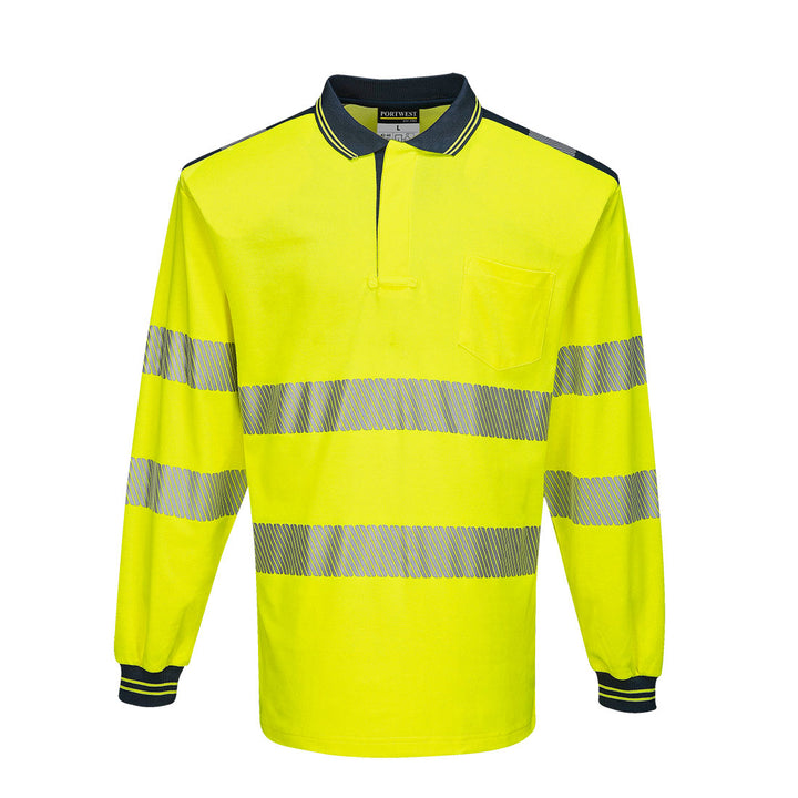 T184 - PW3 Hi-Vis Cotton Comfort Polo Shirt L/S
