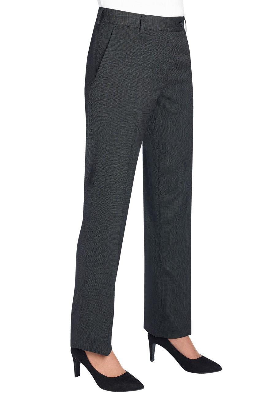 Bianca Tailored Fit Trouser (Charcoal Polka Dot)