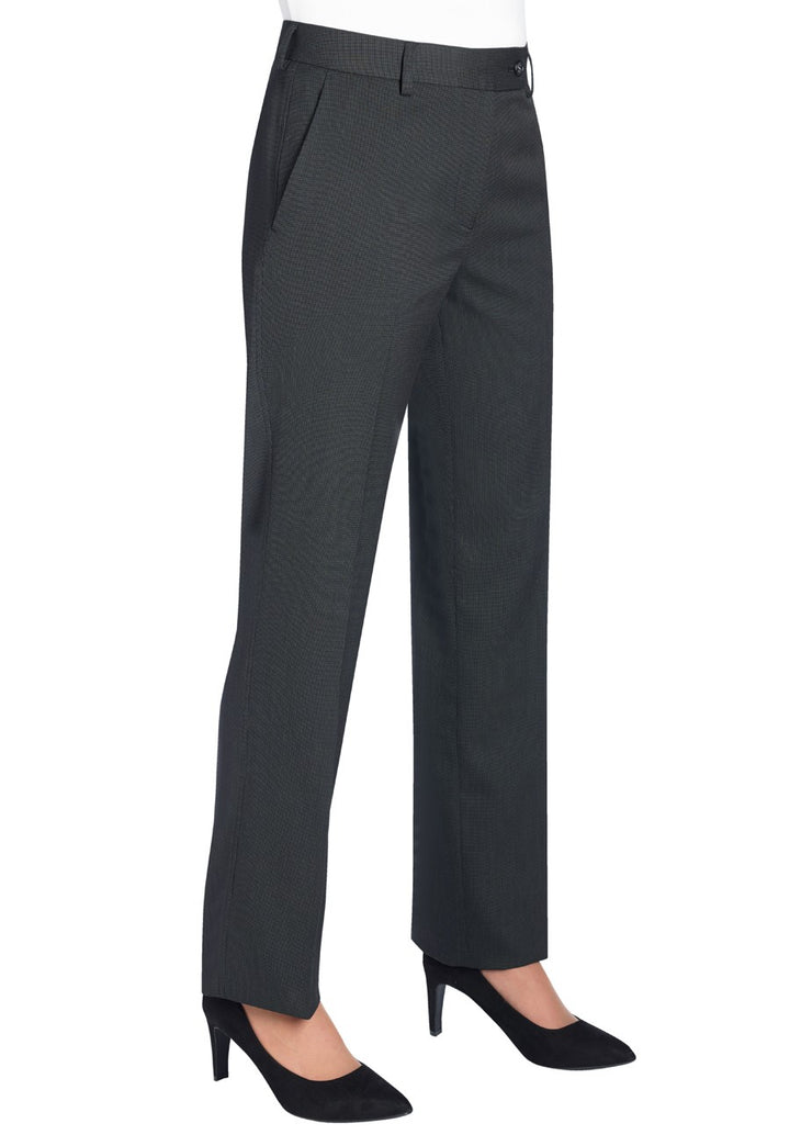 Bianca Tailored Fit Trouser (Charcoal Polka Dot)