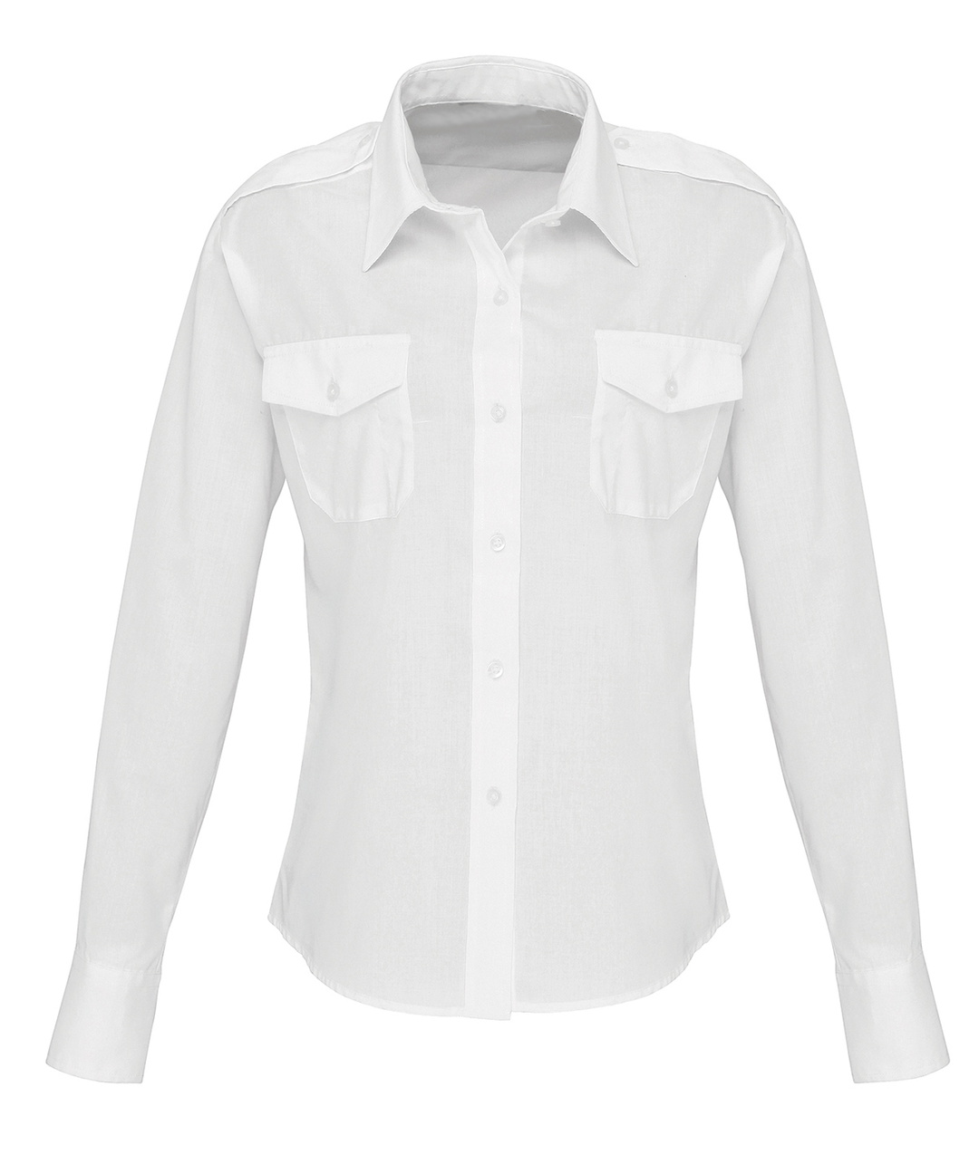 Long Sleeve Pilot Blouse white