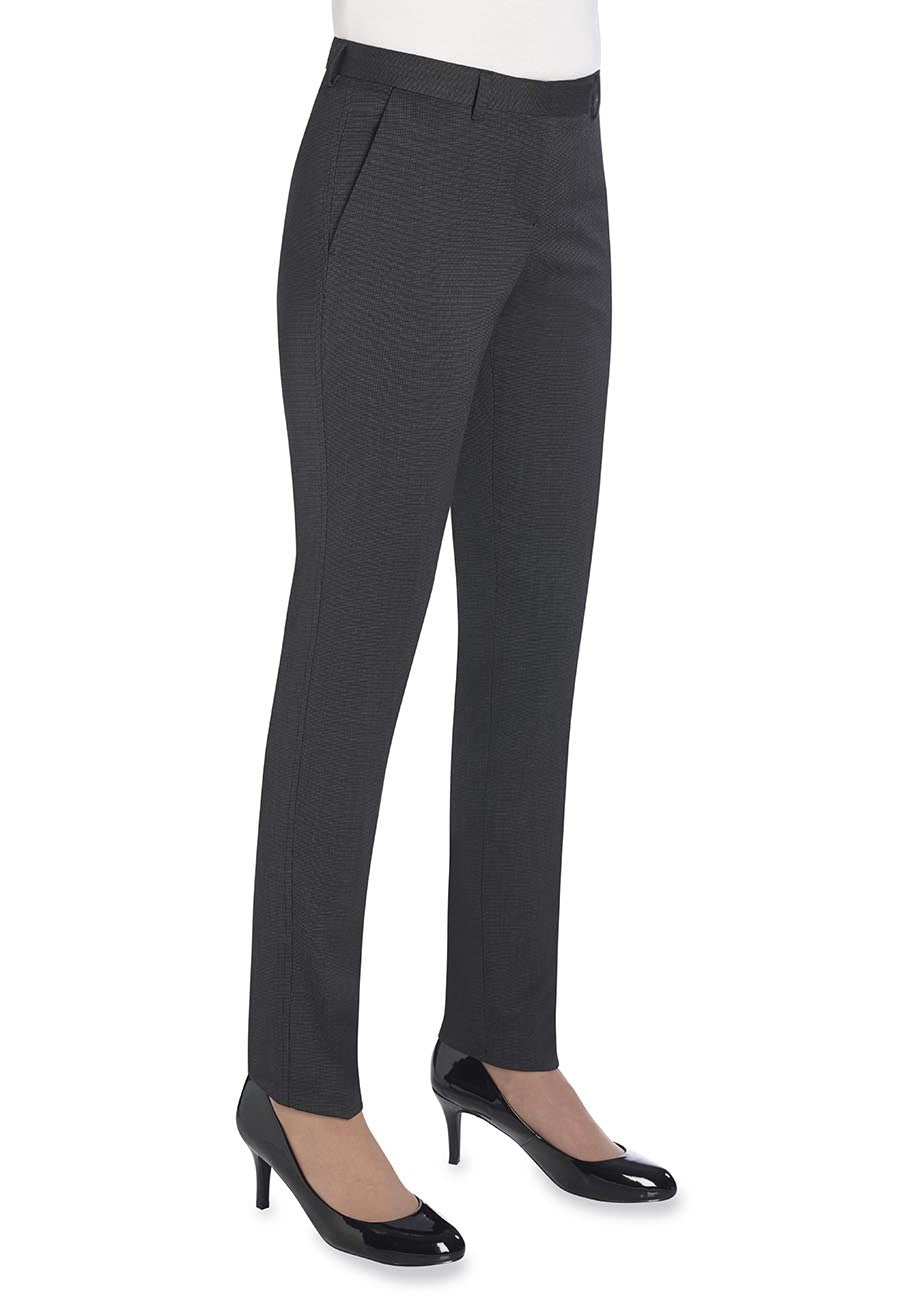 Ophelia Slim Fit Trouser (Charcoal Polka Dot)