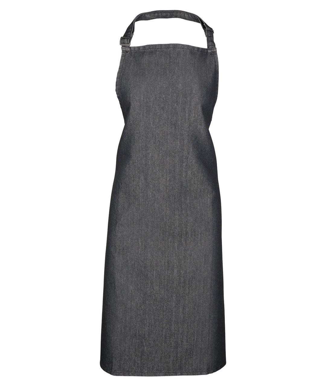 a black apron with a white background