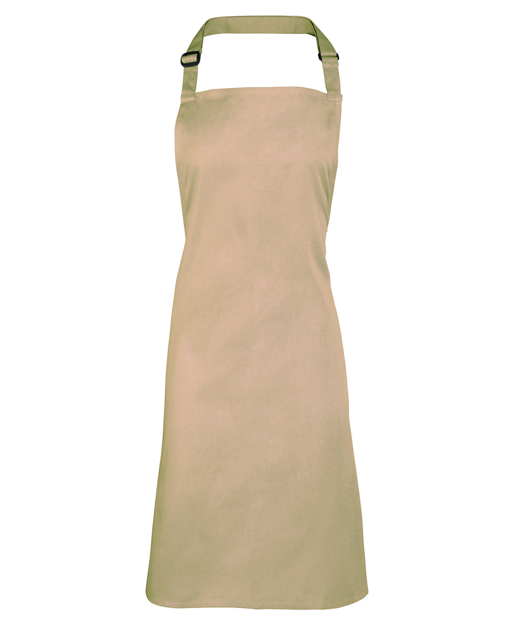 a tan apron on a white background