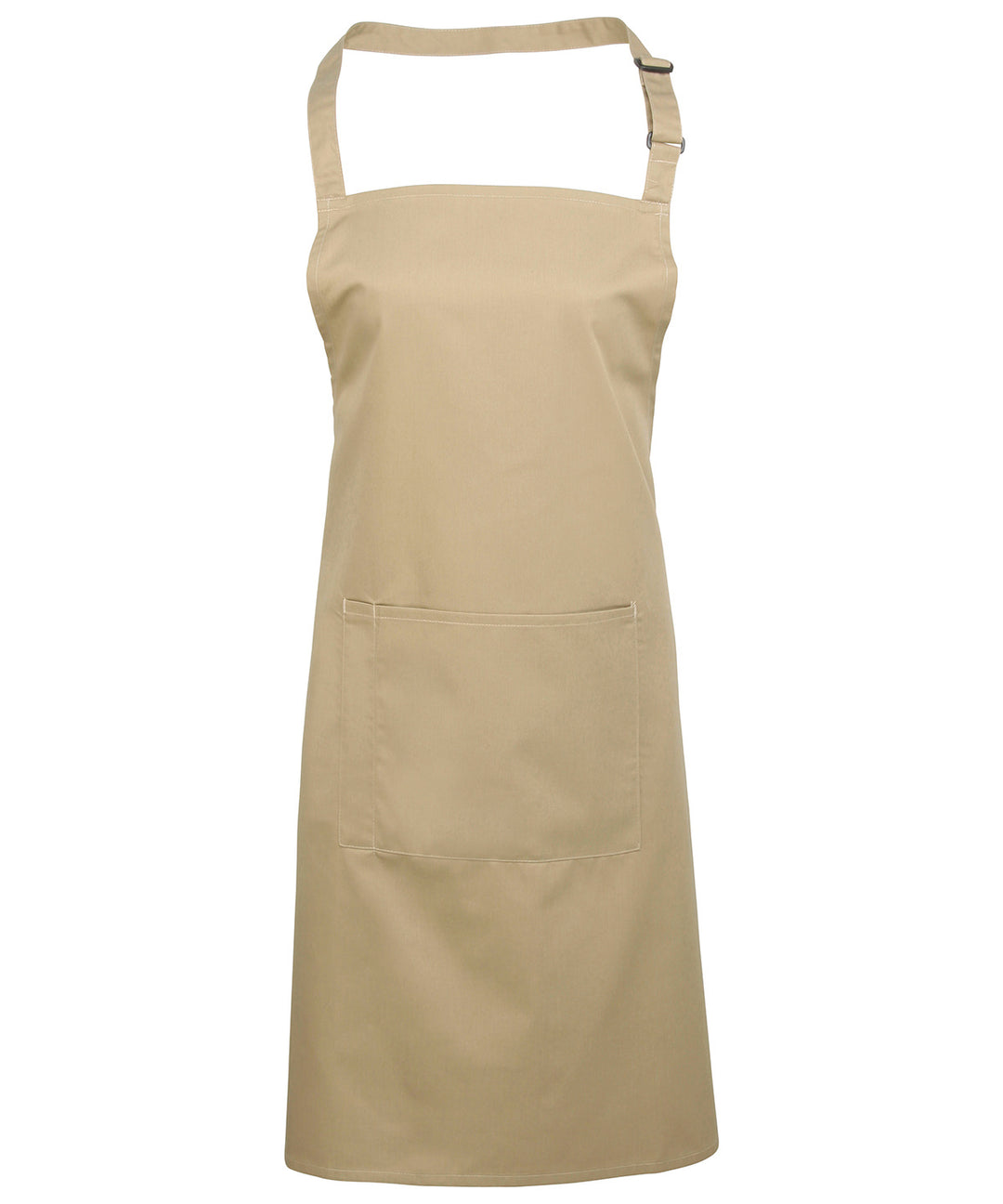 a tan apron on a white background